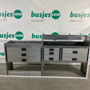Aluca aluminium bedrijfswageninrichting gebruikt (nr 2276)