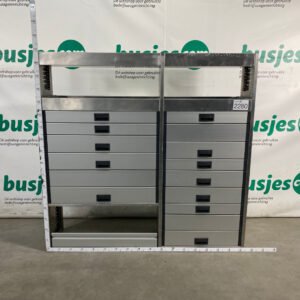 Aluca aluminium bedrijfswageninrichting gebruikt (nr 2280)