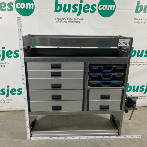 Aluca aluminium bedrijfswageninrichting gebruikt (nr 2290)