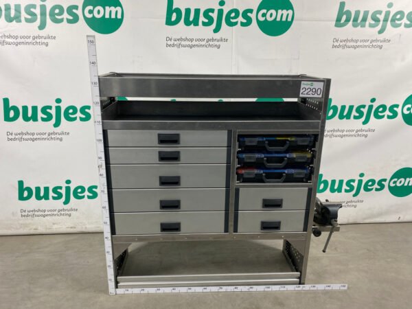 Aluca aluminium bedrijfswageninrichting gebruikt (nr 2290) - Afbeelding 2