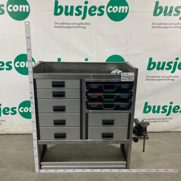 Aluca aluminium bedrijfswageninrichting gebruikt (nr 2292)