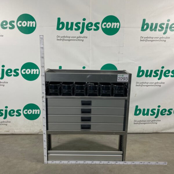 Aluca aluminium bedrijfswageninrichting gebruikt (nr 2293)