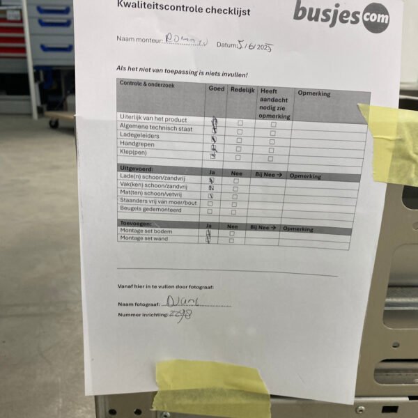 Aluca aluminium bedrijfswageninrichting gebruikt (nr 2298) - Afbeelding 7