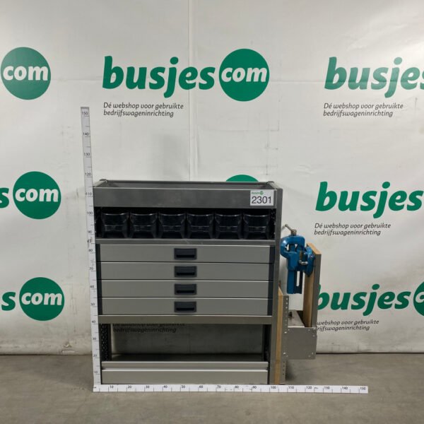 Aluca aluminium bedrijfswageninrichting gebruikt (nr 2301)