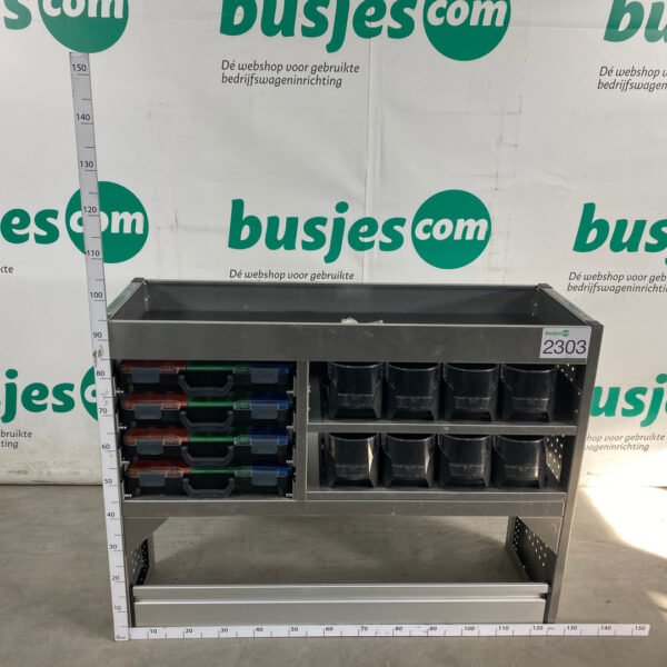 Aluca aluminium bedrijfswageninrichting gebruikt (nr 2303)