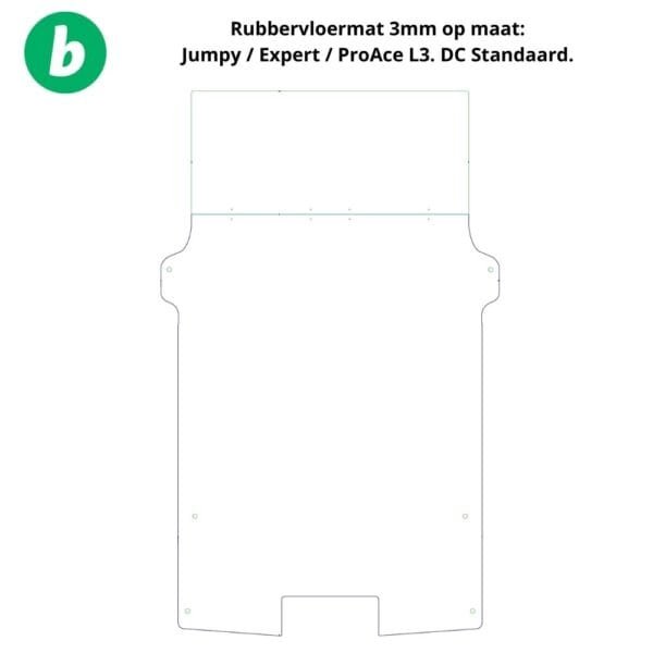 Rubbervloermat 3mm Cobra – Jumpy / Expert / ProAce L3 DC Standaard - Afbeelding 3